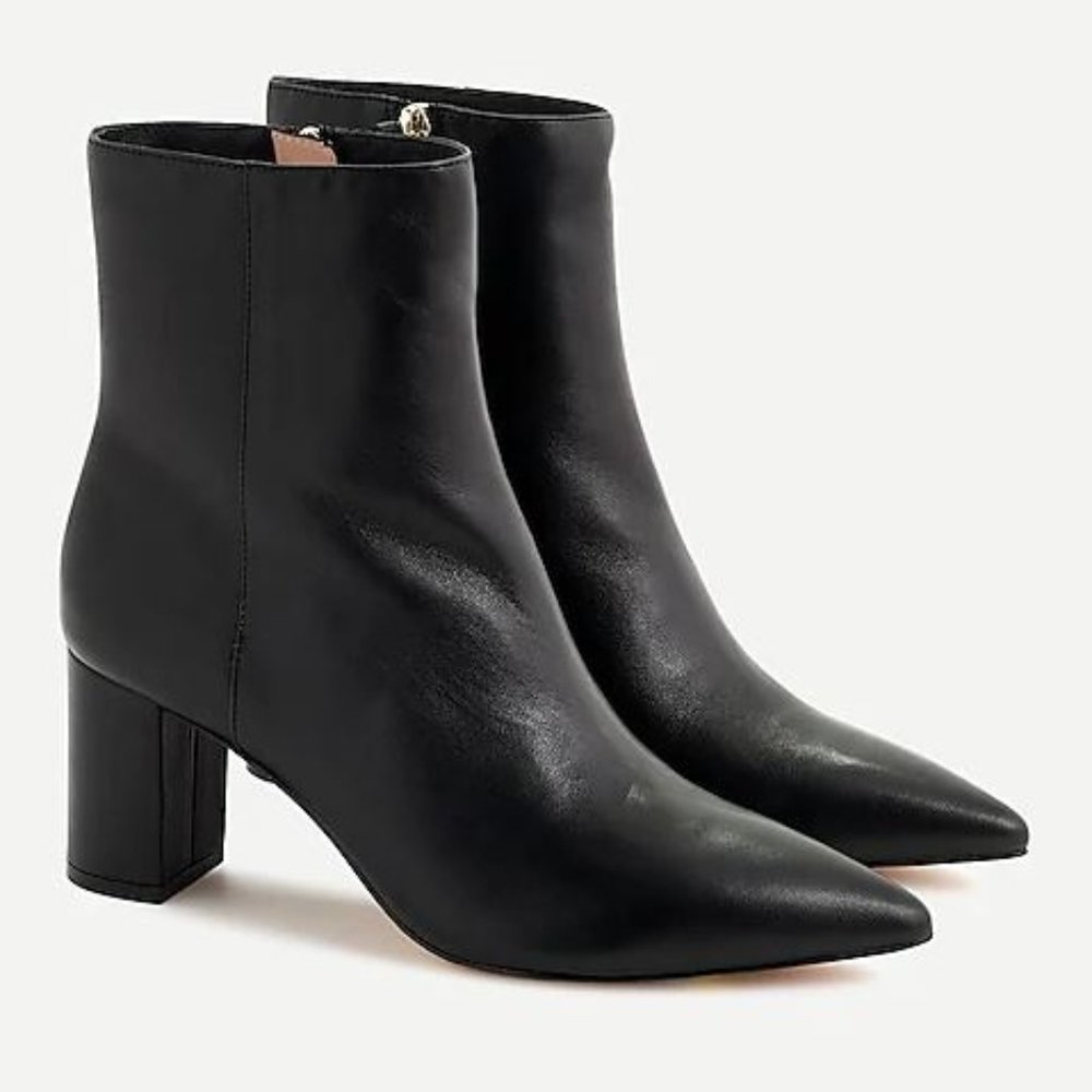 J. Crew Pointed-toe Sadie Boots, Size 8, Leather, Black, Perfect for Fall!